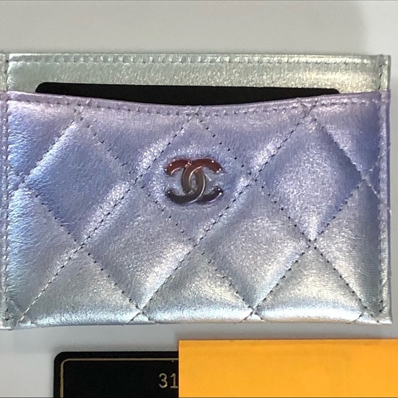 CHANEL Handbags - ✨ Iridescent Chanel Flat Card Holder from 21K ✨